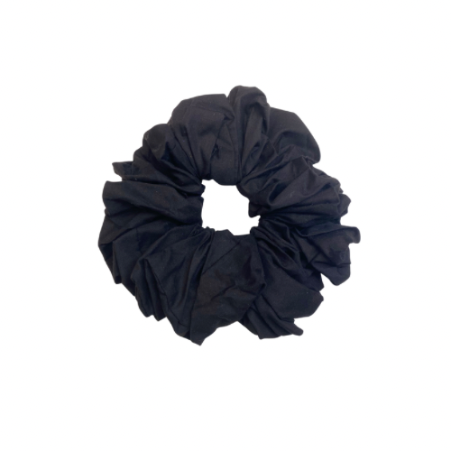 Midnight Luxe Oversized Scrunchie (Black)